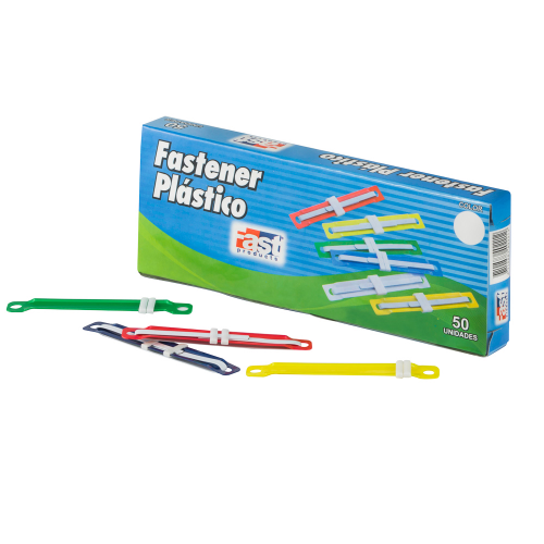 GANCHO PLASTICO DE 50 UNIDADES COLORES