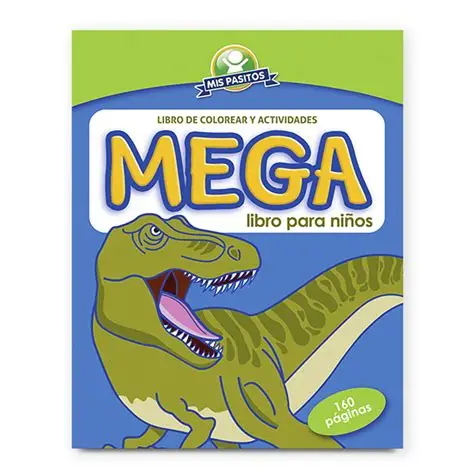LIBRO P colorear Mega Niños DINOREX Mis Pasitos