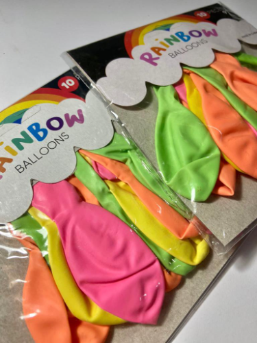 Globos Standard Fluor 9" x 10 u