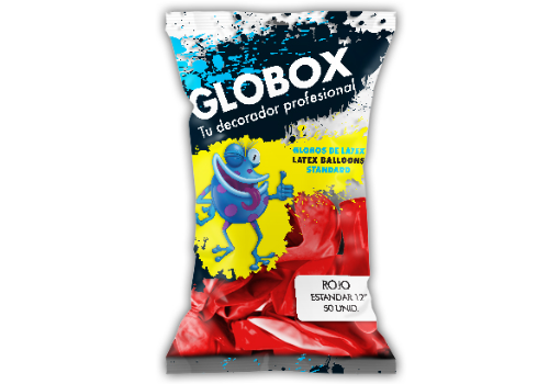 Globox Rojo 12" x50 unidades