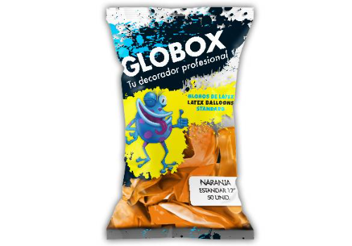 Globox Stándard Naranja 12" x 50 unidades