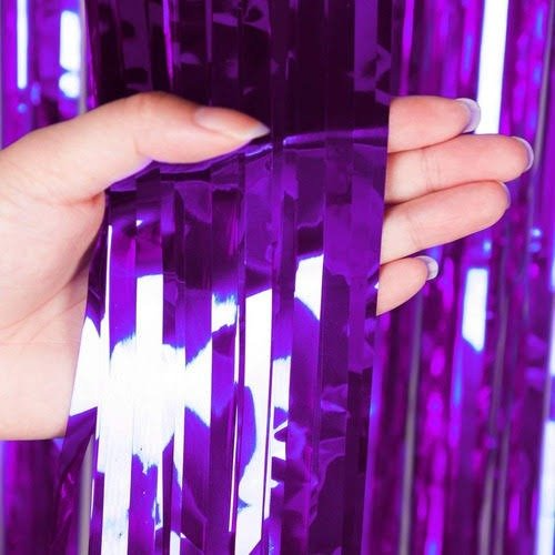 Cortina Metalizada Violeta