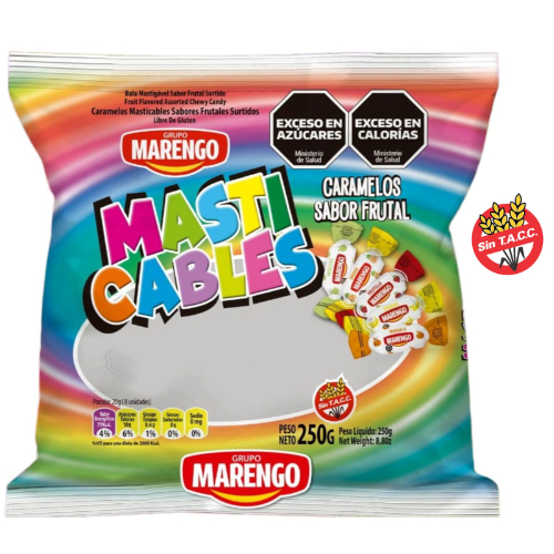 Caramelo masticable frutal 250gr