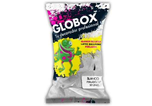 Globos perlado blanco 12" (pulgadas) x50 unidades