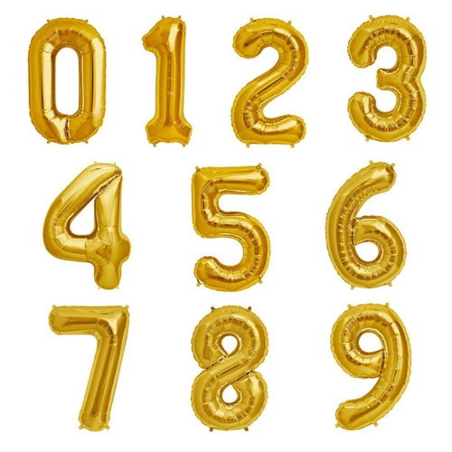 Globos Numero 16" Oro 40 cm