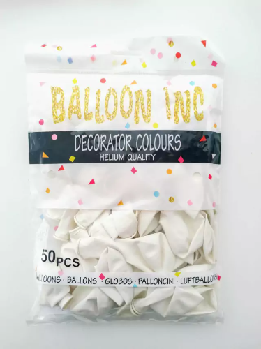 Globos Standard Blanco 10" x 50 u