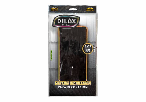Cortina Dilax Metalizada tiras Negro