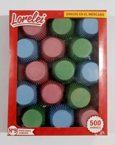 Pirotines N 9 para Cup Cake color pastel lisos