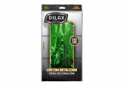 Cortina Dilax Metalizada tiras Verde