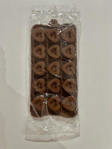 Molde Bombón de Silicona Corazón Doble