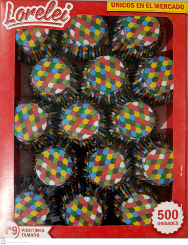 Pirotines para Cup Cake N 9 Escamas Multicolor