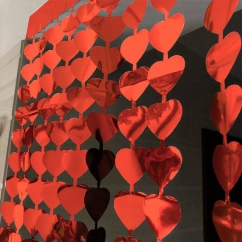 Cortina Corazón Rojo