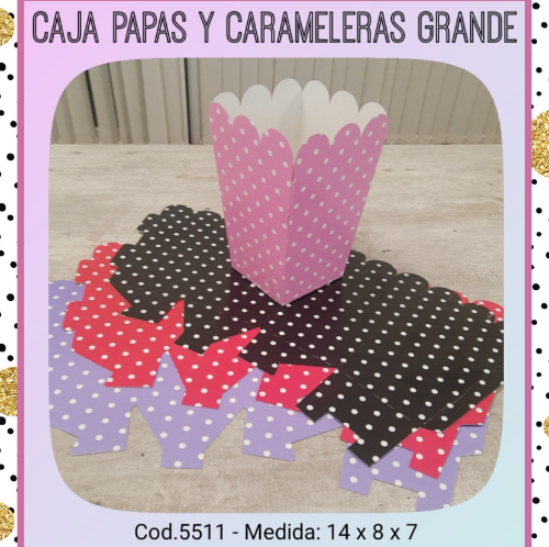 CAJAS PAPAS Y CARAMELERAS GRANDES