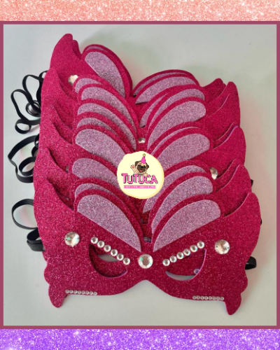 ANTIFAZ FUCSIA CON GLITTER X 6