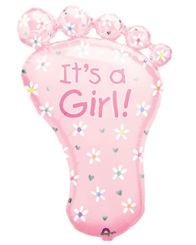 GLOBOS IT'S A GIRL PIECITO ROSA