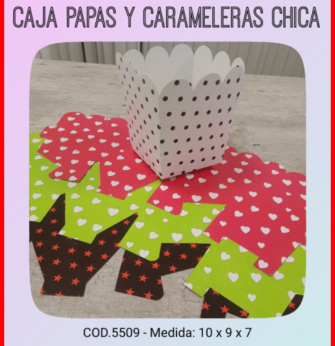 CAJA PAPAS Y CARAMELERAS CHICAS