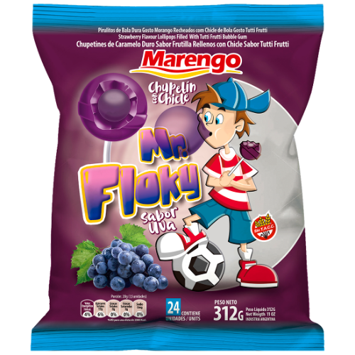 Mr floky uva 312gr / 24 unidades