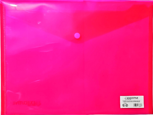 FOLDER PLASTIC A4HORIZT BOTON EXCEC RJOVITRINA
