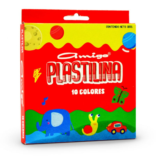 PLASTILINA AMIGO 10 COLS