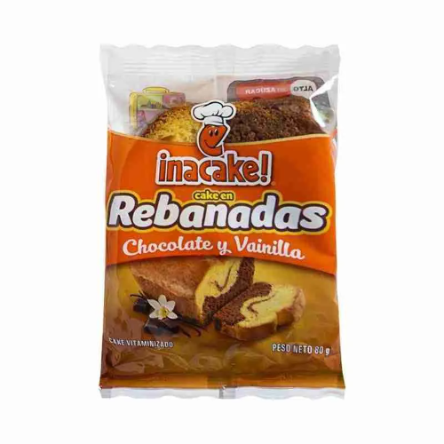 Inalecsa  rebanada chocolate y vainilla