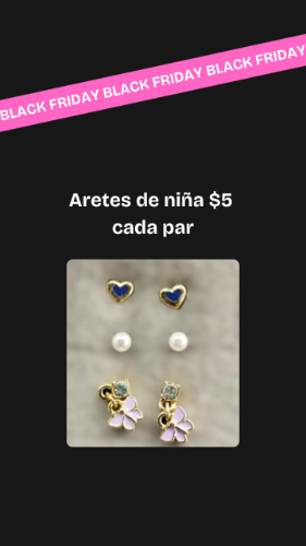 Aretes de niñas