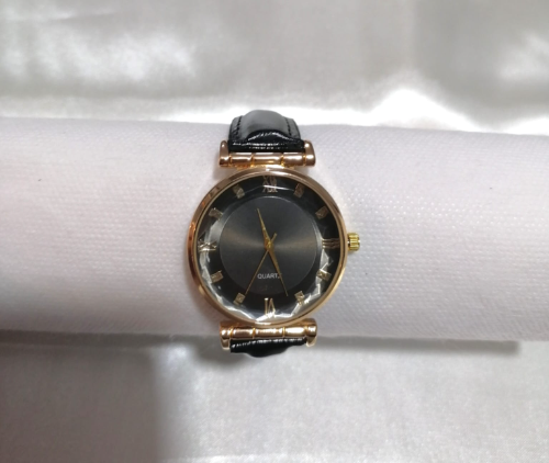 RELOJ FEMENINO CUERO SINTÉTICO NEGRO