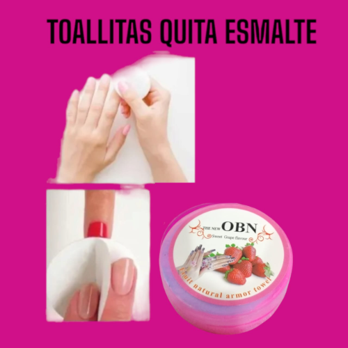 TOALLITAS QUITA ESMALTE FRUTILLA