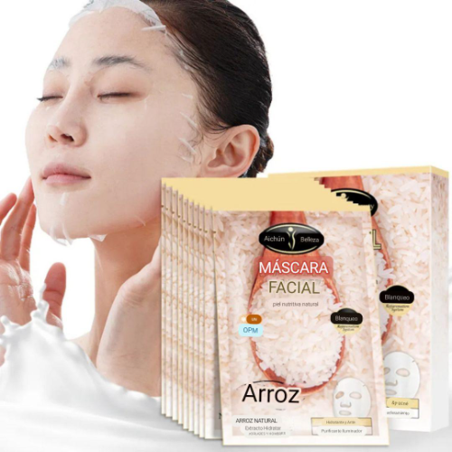 MASCARILLA FACIAL DE ARROZ ELIMINA EL ACNÉ Y BLANQUEA NATURAL RICE - 25ML