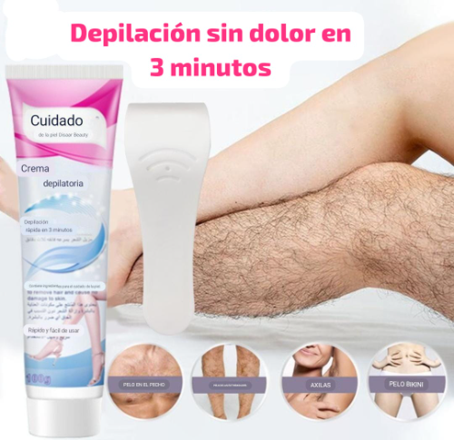 CREMA PARA DEPILACIÓN CORPORAL CON ESPATULA INCLUIDO HAIR REMOVAL CREAM - 100G