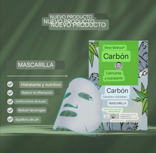 MASCARILLA FACIAL  CHARCOAL - CARBÓN - 25ML