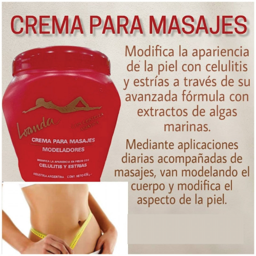 CREMA MODELADORA CORPORAL LOANDA GALÁPAGOS  CREMA REDUCTORA - 450G