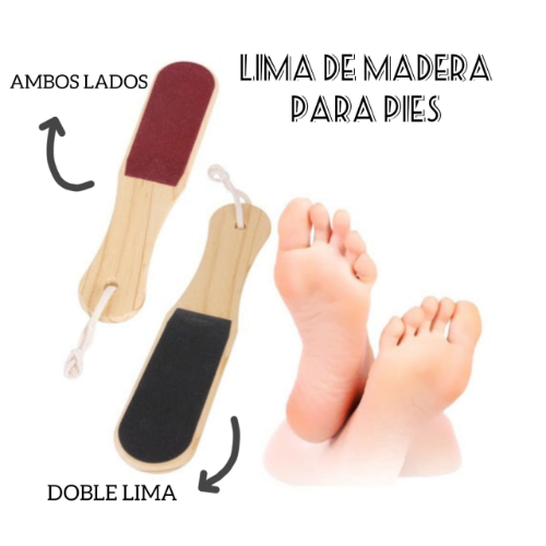 LIMA PARA PIES MATERIAL DE MADERA