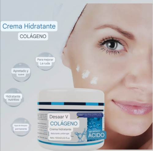 CREMA FACIAL ANTIARRUGAS DISAAR - COLLAGEN & ÁCIDO HIALURÓNICO - 100ML
