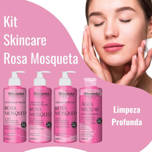 KIT DE SKIN CARE  ROSA MOSQUETA  PARA PIEL SECA A EXTRA SECA