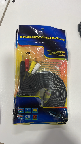 Cable rca 3 colores 5mts