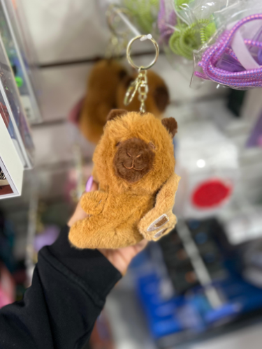 Llavero capibara c/mochila labubu