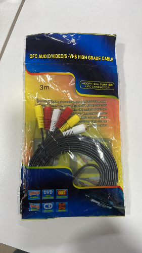 Cable rca 3 a 3 colores 3mts