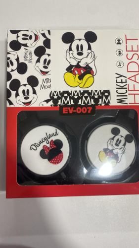 Auricular vincha con cable EV007 diseño Mickey