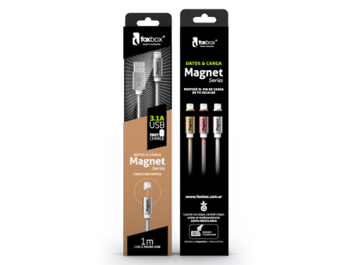 CABLE FOXBOX MAGNET 3 FICHAS MICRO / LIGHTNING / TYPE-C