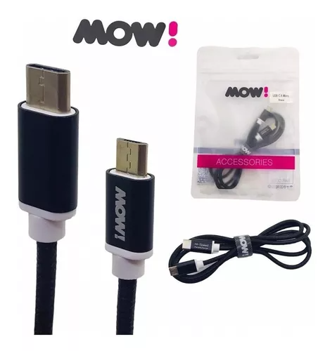 CABLE TEXTIL TIPO C A MICRO USB MOW!