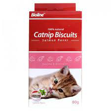 Galletas de catnip con salmón bioline 80 gr.
