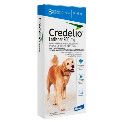 credelio 22 a 45 kg. azul 1 comprimido