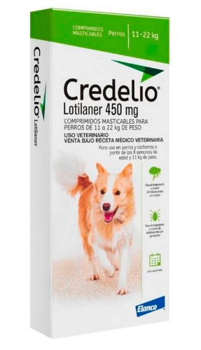 credelio 11 a 22 kg. verde 1 comprimido
