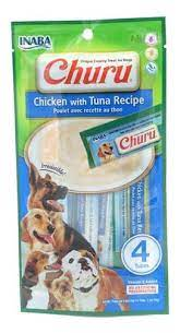 churu perro sabor pollo con queso 4 tubos