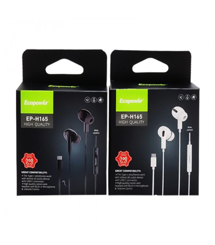 Auricular Ecopower EP-H165 (con gomita - negro)