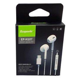 Auricular Ecopower EP-H107 (sin gomita - blanco)