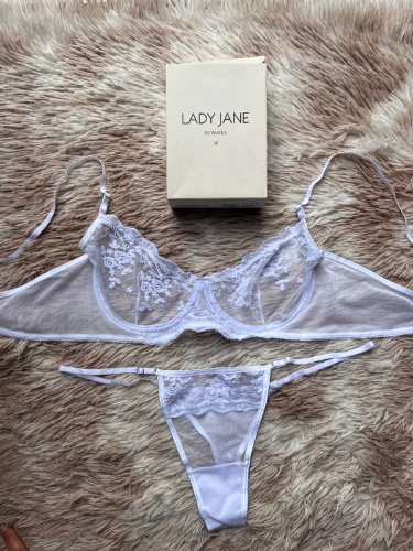 Conj Lady jane bordado 1984 T95 Blanco
