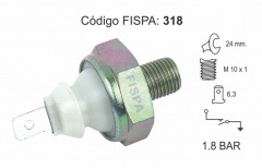318f BULBO PRESION DE ACEITE VW SEAT VW GOLF SENDA AISLANTE BLANCO
