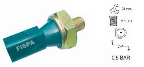327f BULBO PRESION DE ACEITE VW BORA FOX GOLF PASSAT NAFTA 0.5 BAR (verde)