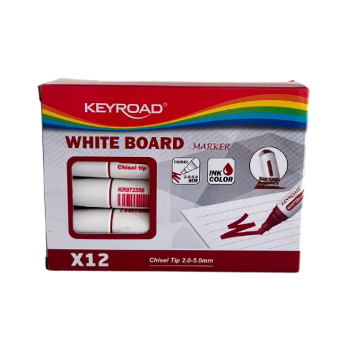 MARCADOR PIZARRA ROJO KEYROAD (CAJA)